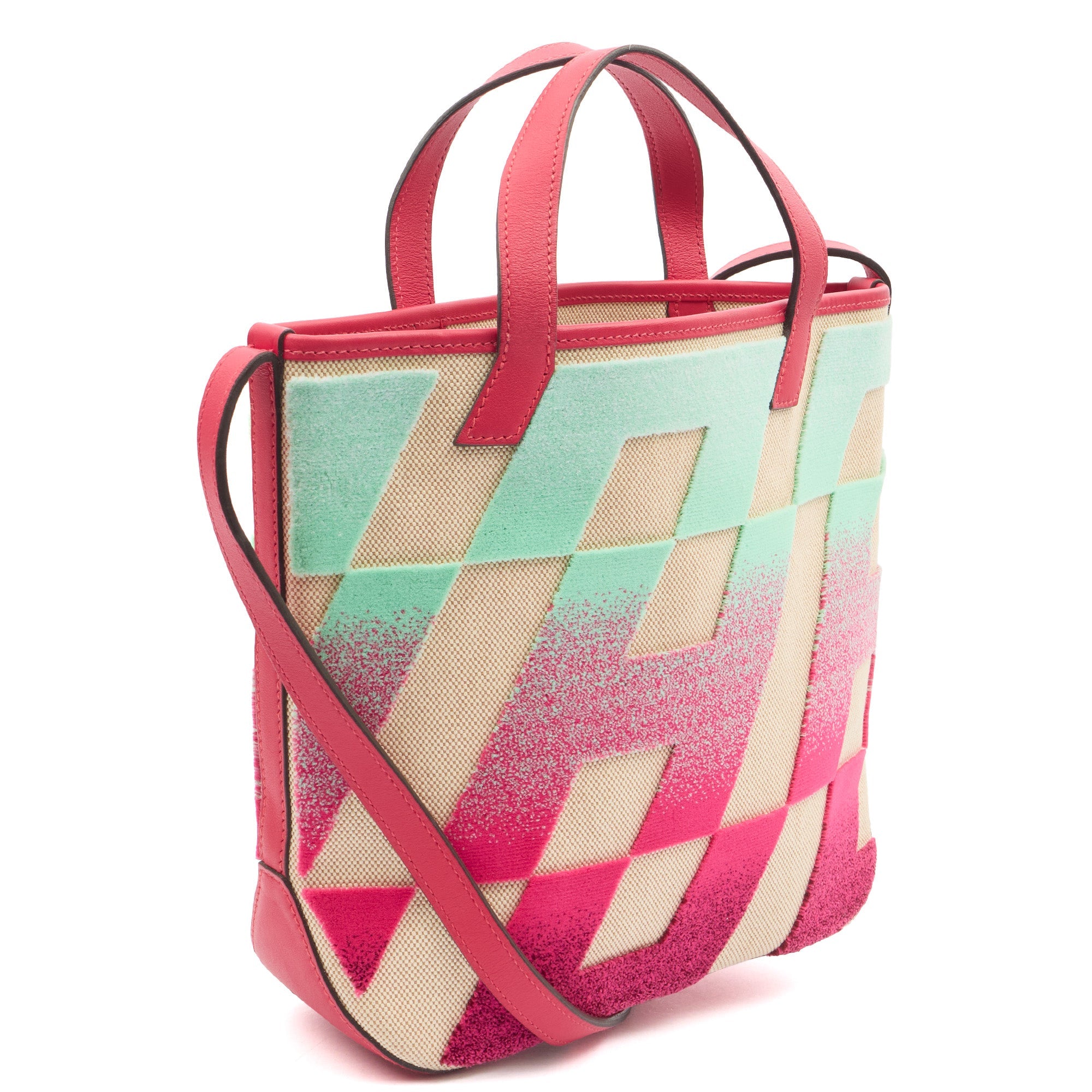 Hermes Tote Clic-H 21 Bag in Multi, Canvas