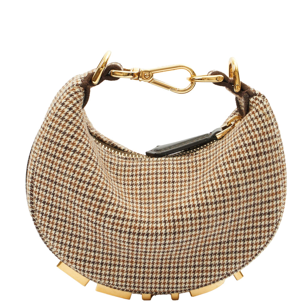 Fendi Mini Bag Fendigraphy - Nano in Brown, Fabric