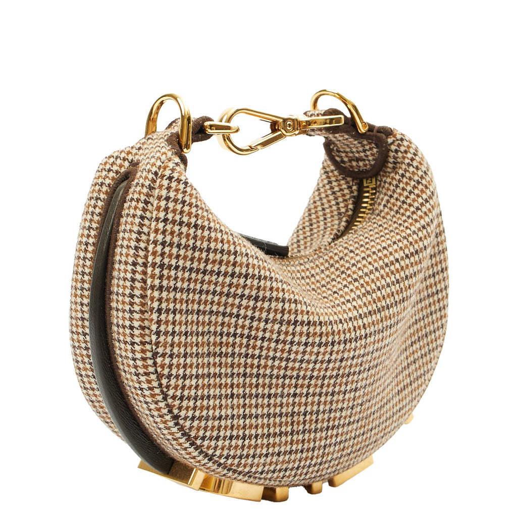 Fendi Mini Bag Fendigraphy - Nano in Brown, Fabric