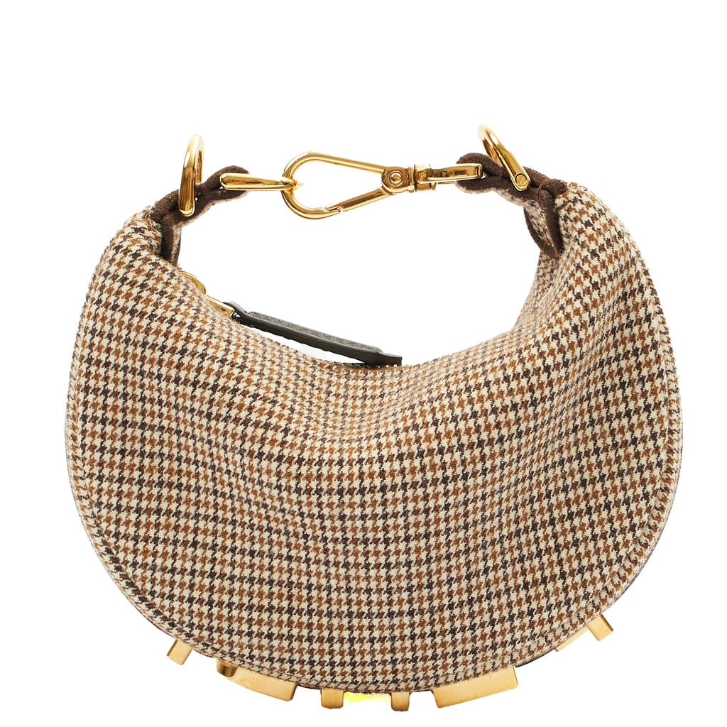 Fendi Mini Bag Fendigraphy - Nano in Brown, Fabric