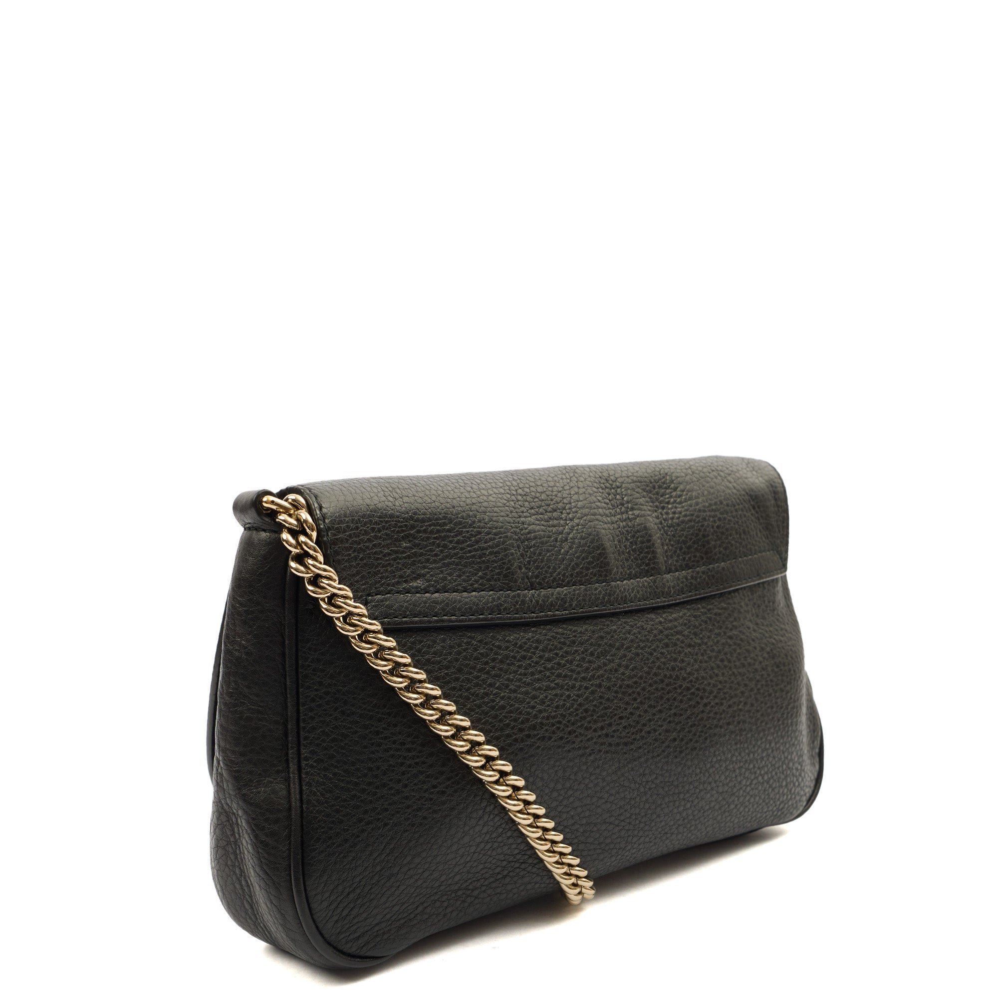 Gucci Cross Body Soho Chain Shoulder Bag in Black, Leather