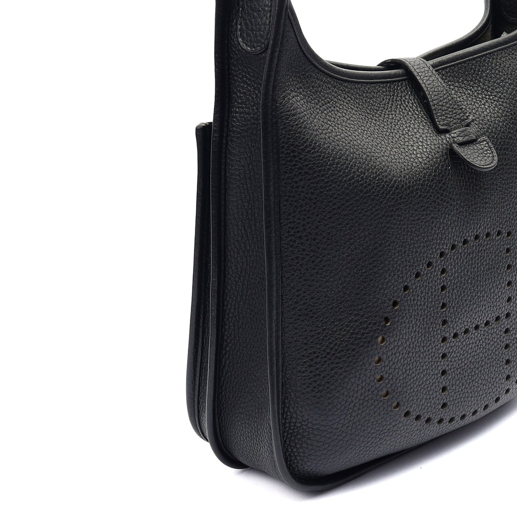 Hermes Cross Body Evelyne 29 in Black, Clemence Leather