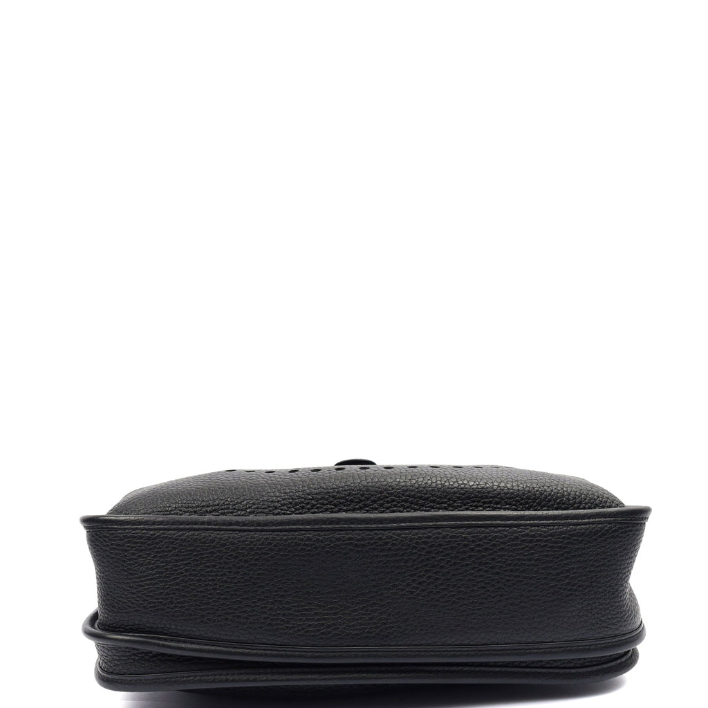 Hermes Cross Body Evelyne 29 in Black, Clemence Leather