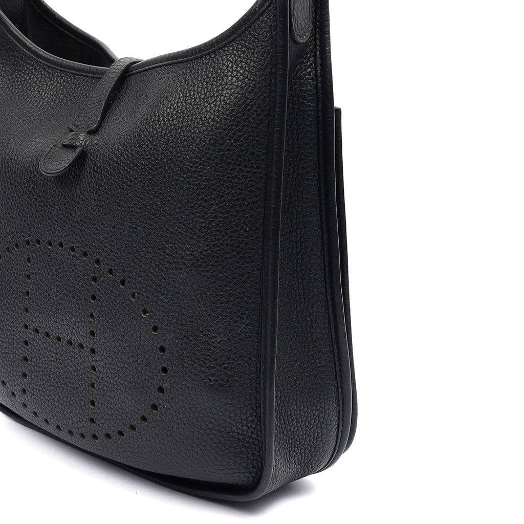 Hermes Cross Body Evelyne 29 in Black, Clemence Leather