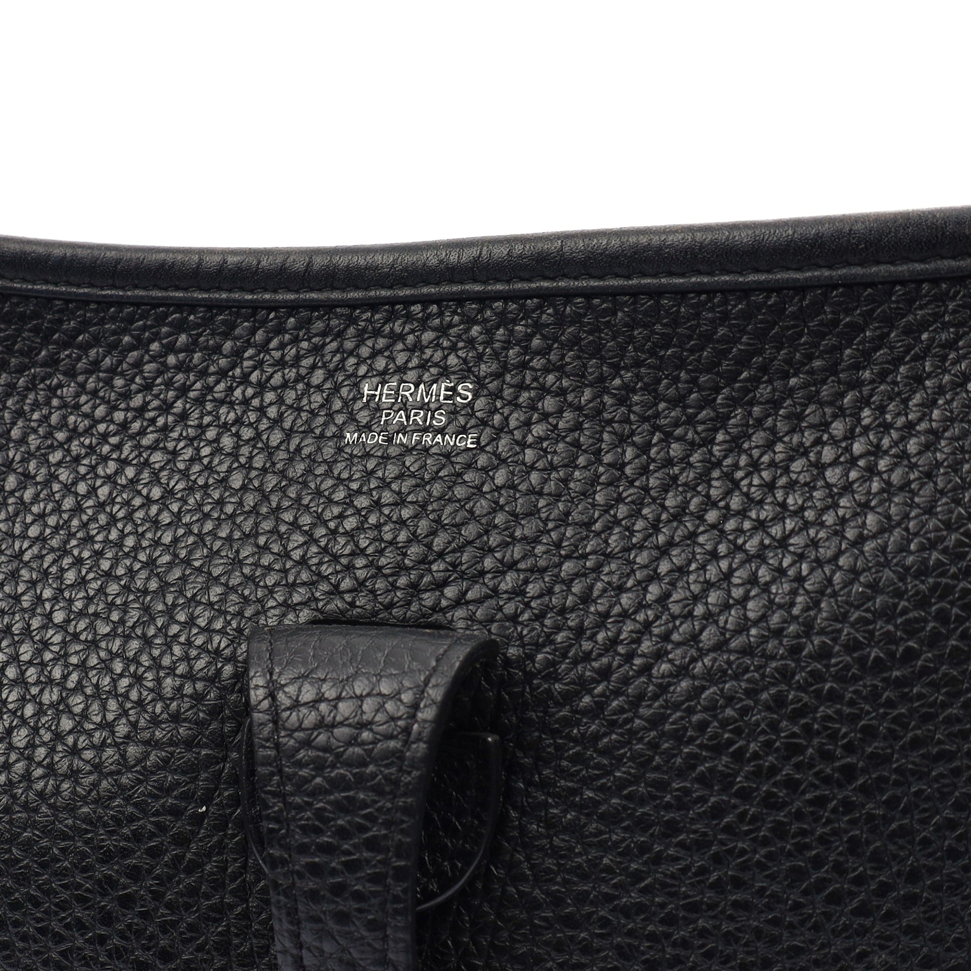 Hermes Cross Body Evelyne 29 in Black, Clemence Leather