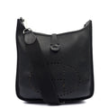 Hermes Cross Body Evelyne 29 in Black, Clemence Leather