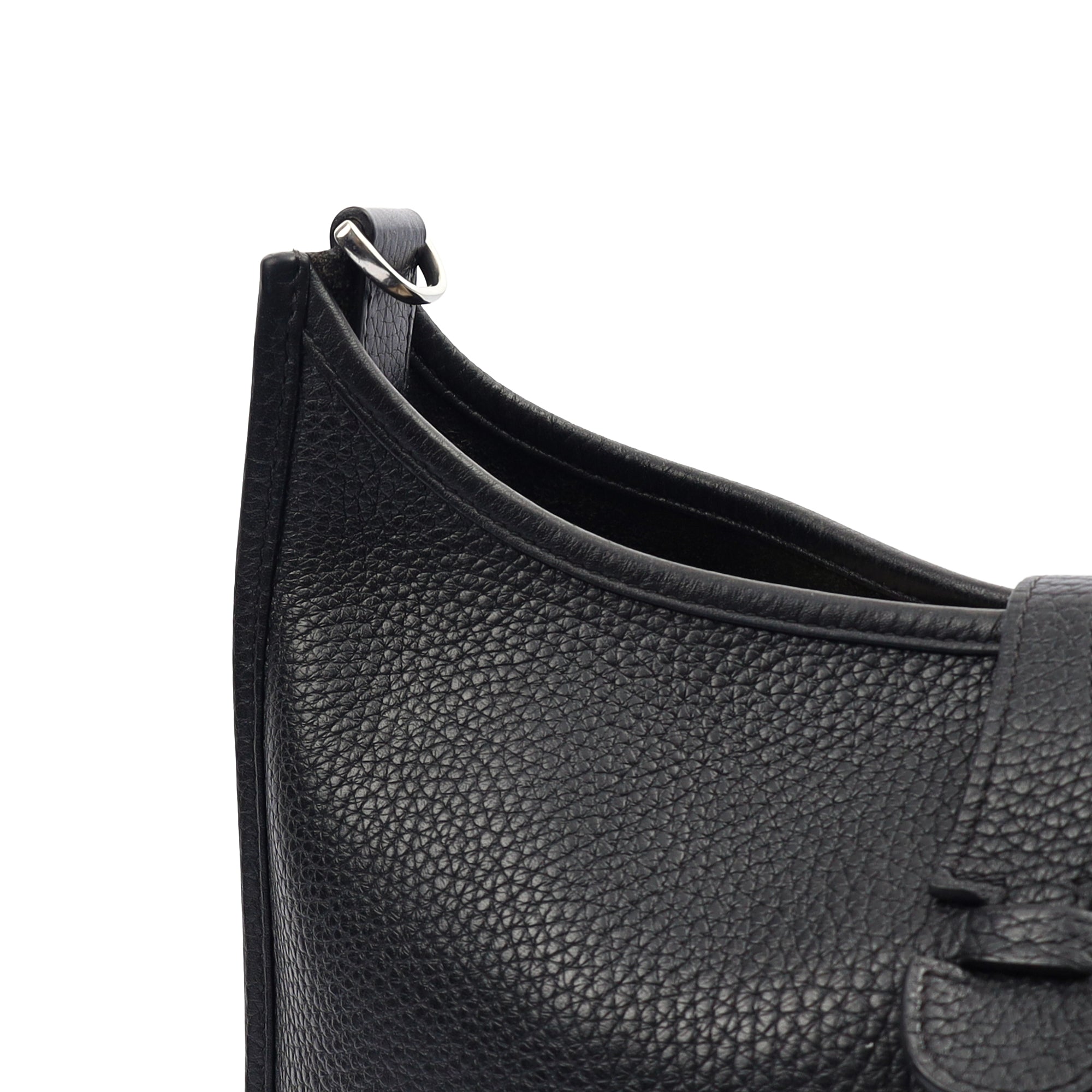 Hermes Cross Body Evelyne 29 in Black, Clemence Leather
