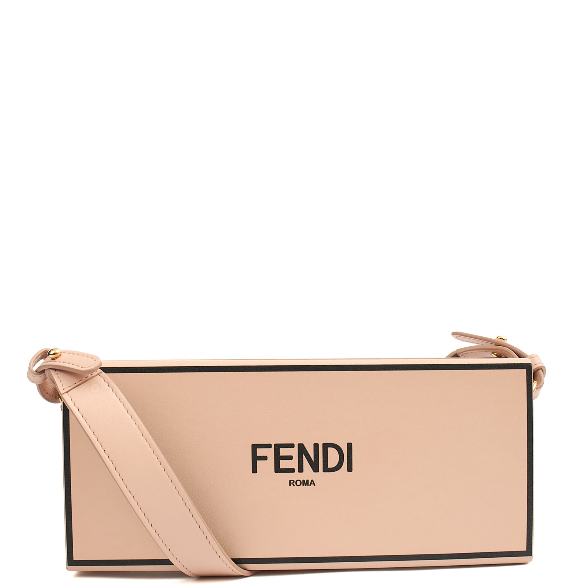 Fendi Cross Body Vertical Box Bag in Pink, Leather