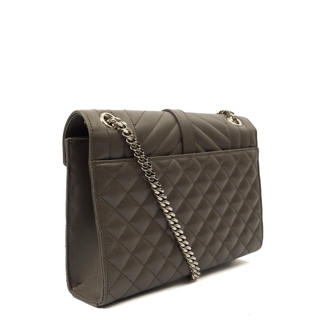 Saint Laurent Cross Body Envelope - Medium in Black, Leather