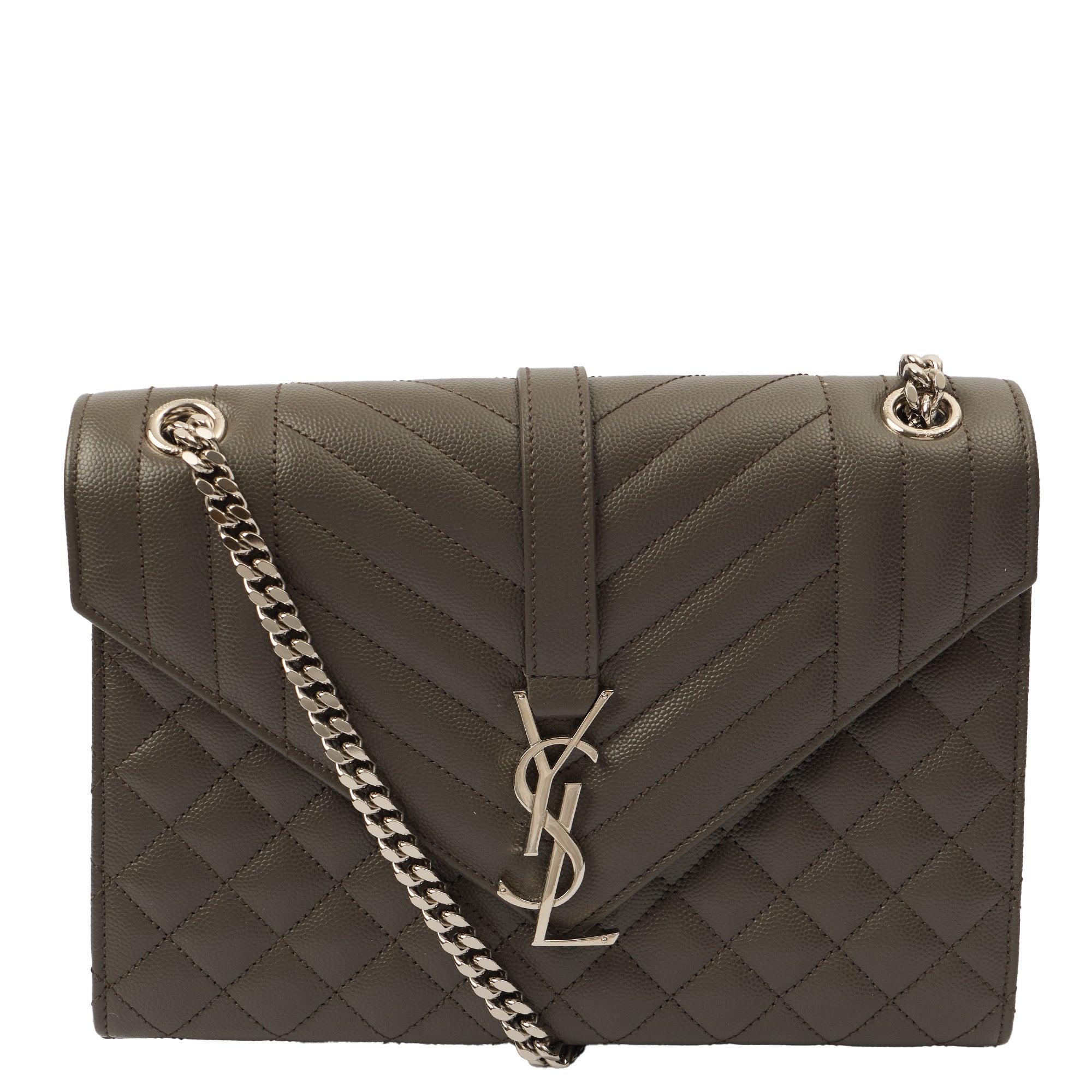 Saint Laurent Cross Body Envelope - Medium in Black, Leather