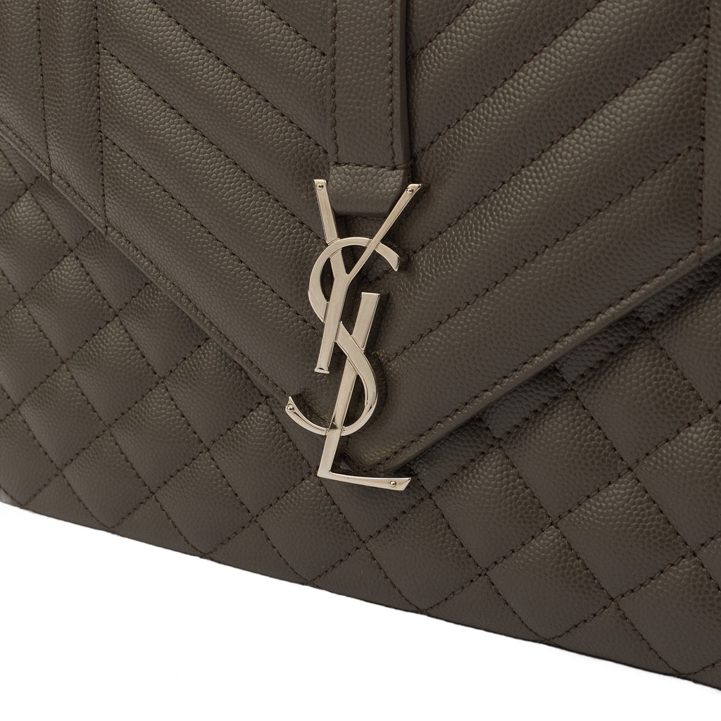 Saint Laurent Cross Body Envelope - Medium in Black, Leather