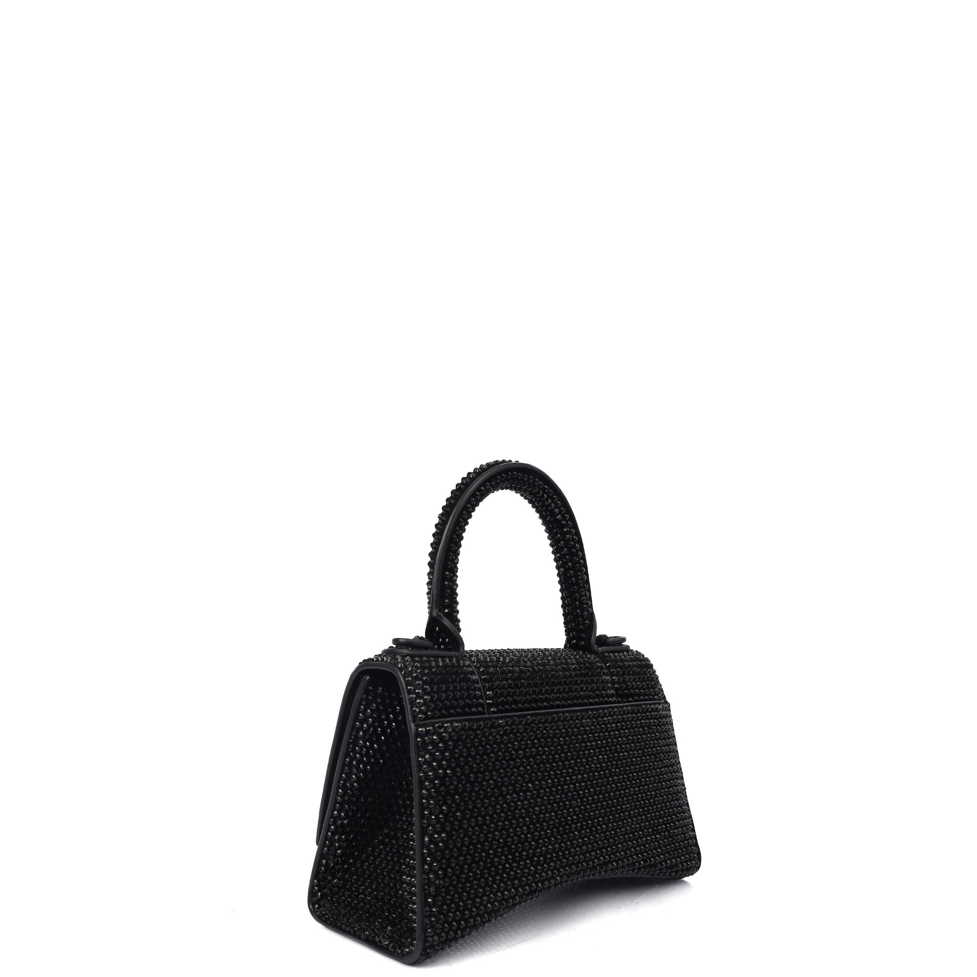 Balenciaga Tote Hourglass Top Handle Small in Black, Fabric