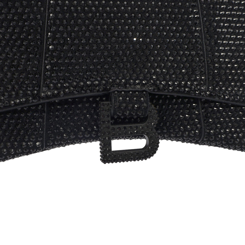 Balenciaga Tote Hourglass Top Handle Small in Black, Fabric