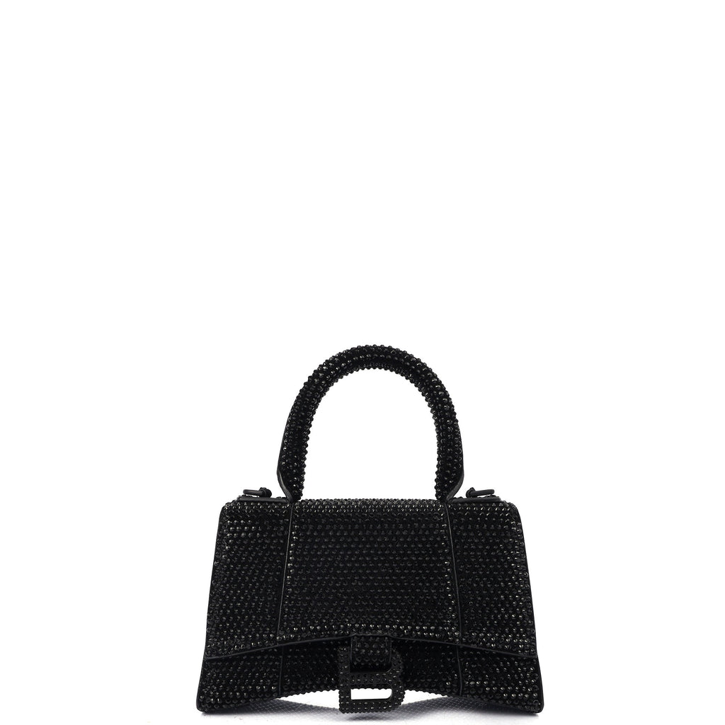 Balenciaga Tote Hourglass Top Handle Small in Black, Fabric