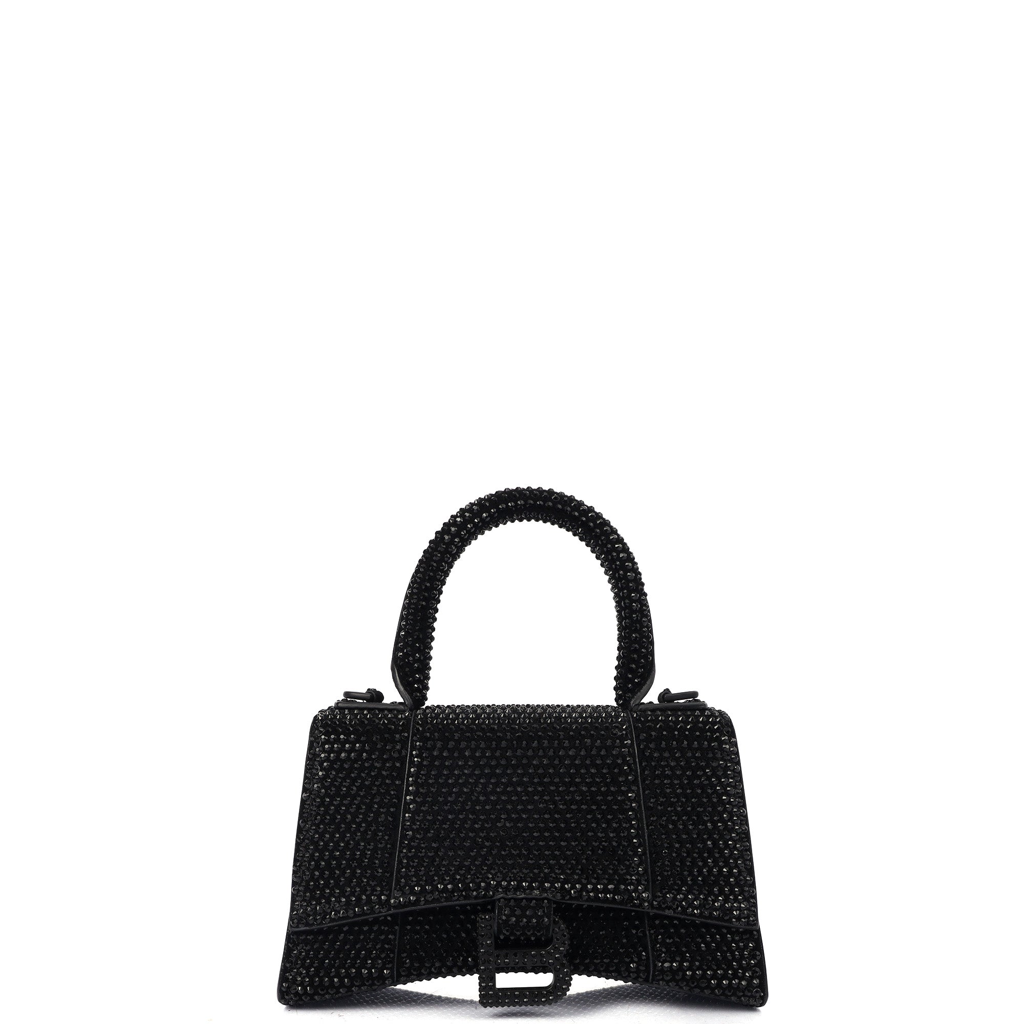 Balenciaga Tote Hourglass Top Handle Small in Black, Fabric