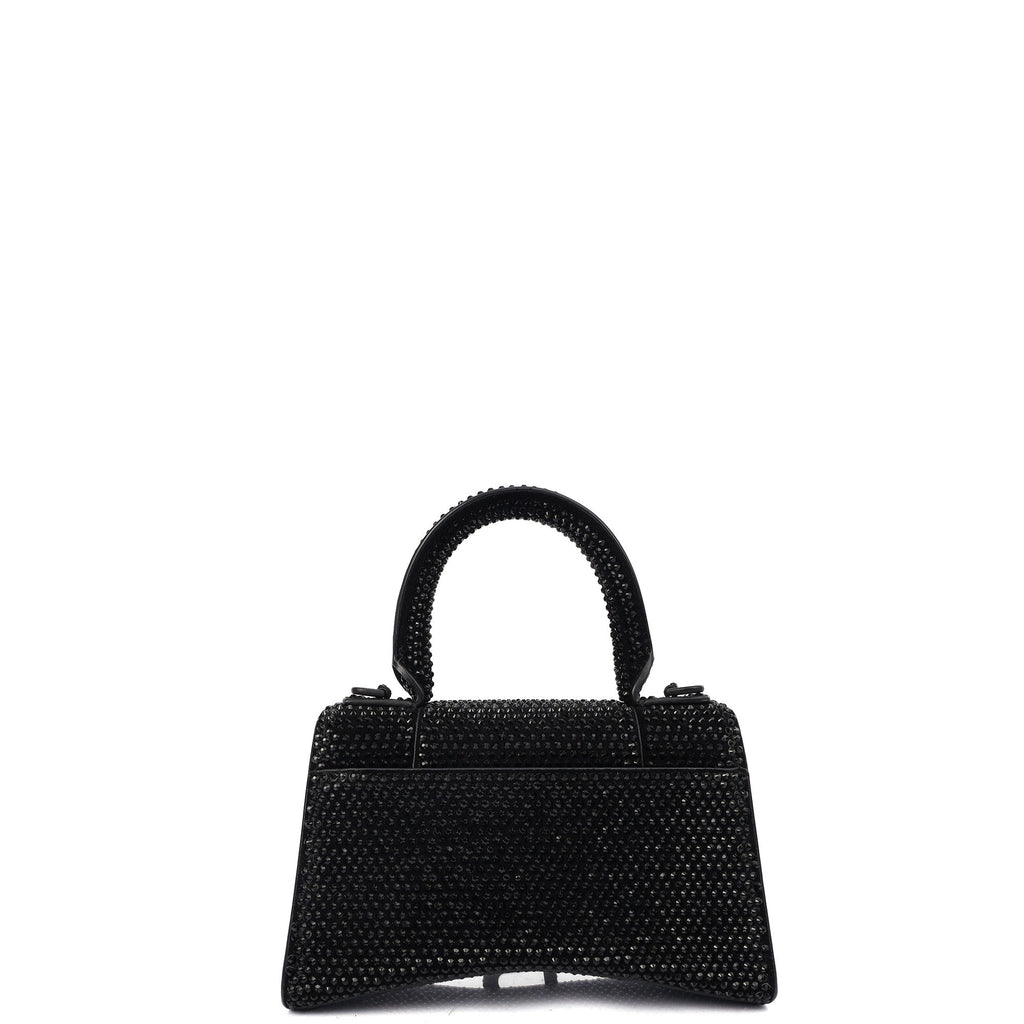 Balenciaga Tote Hourglass Top Handle Small in Black, Fabric