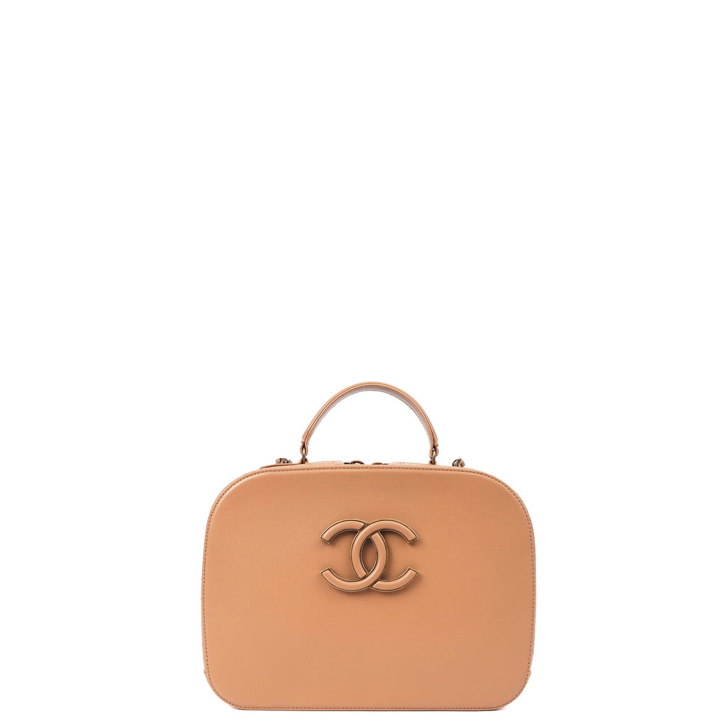 Chanel Cross Body Vanity Case in Brown, Leather