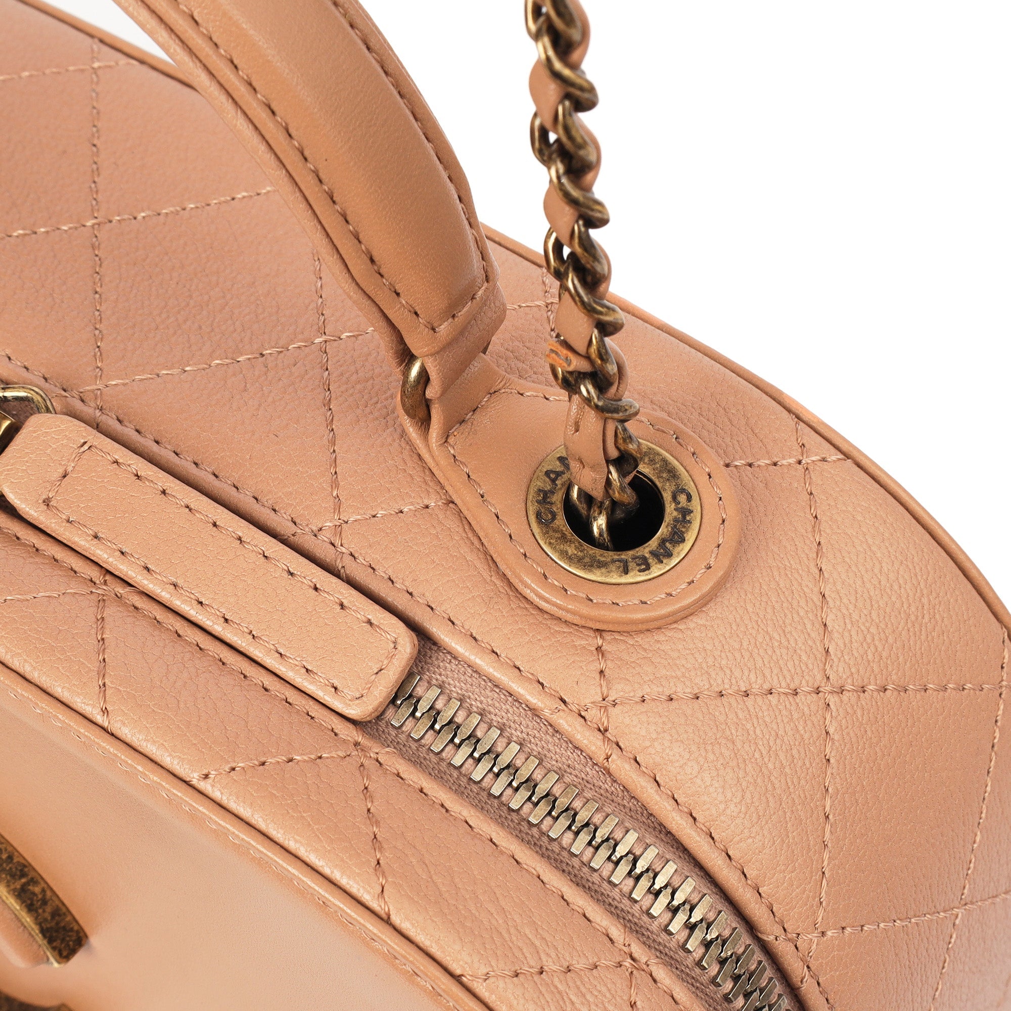 Chanel Cross Body Vanity Case in Brown, Leather
