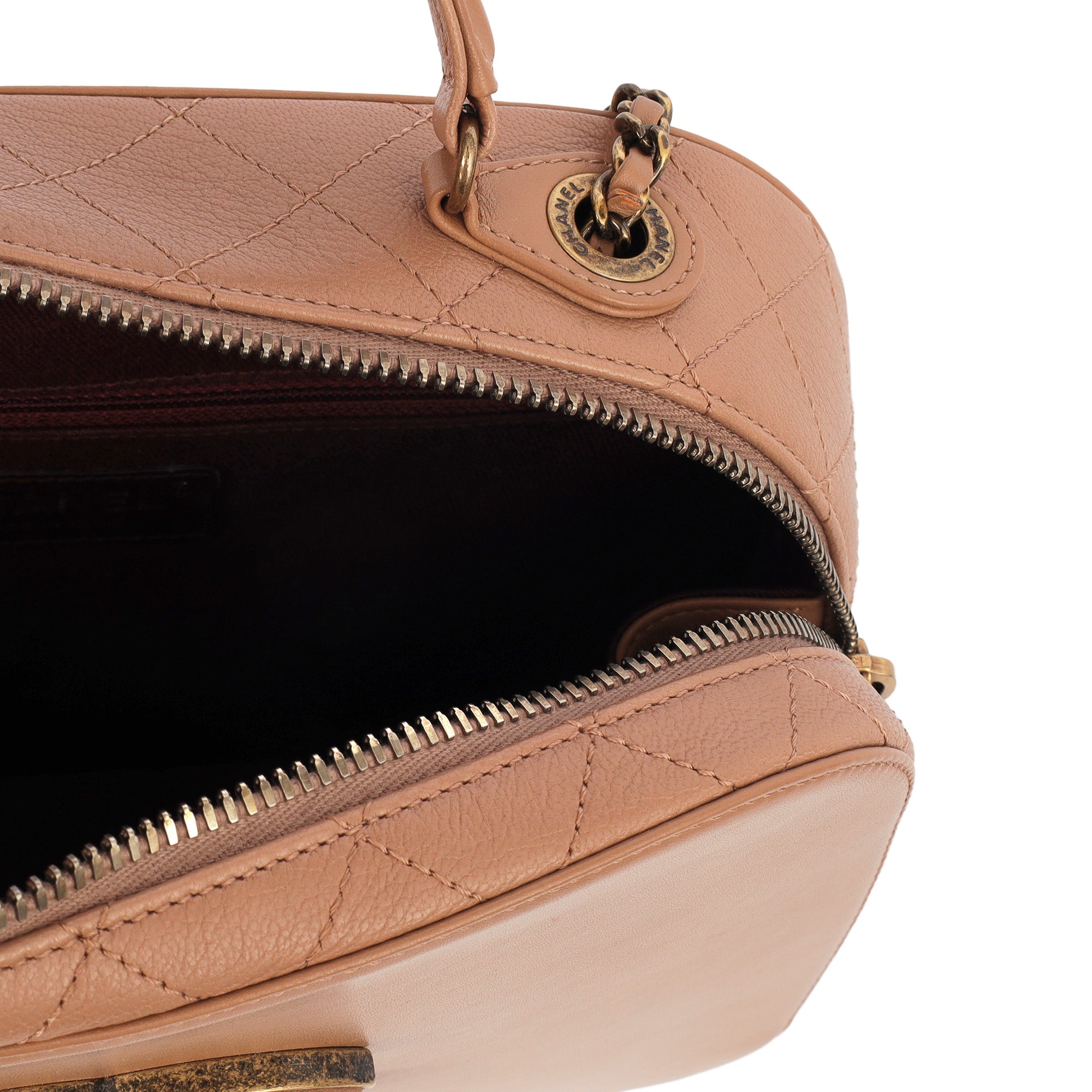Chanel Cross Body Vanity Case in Brown, Leather