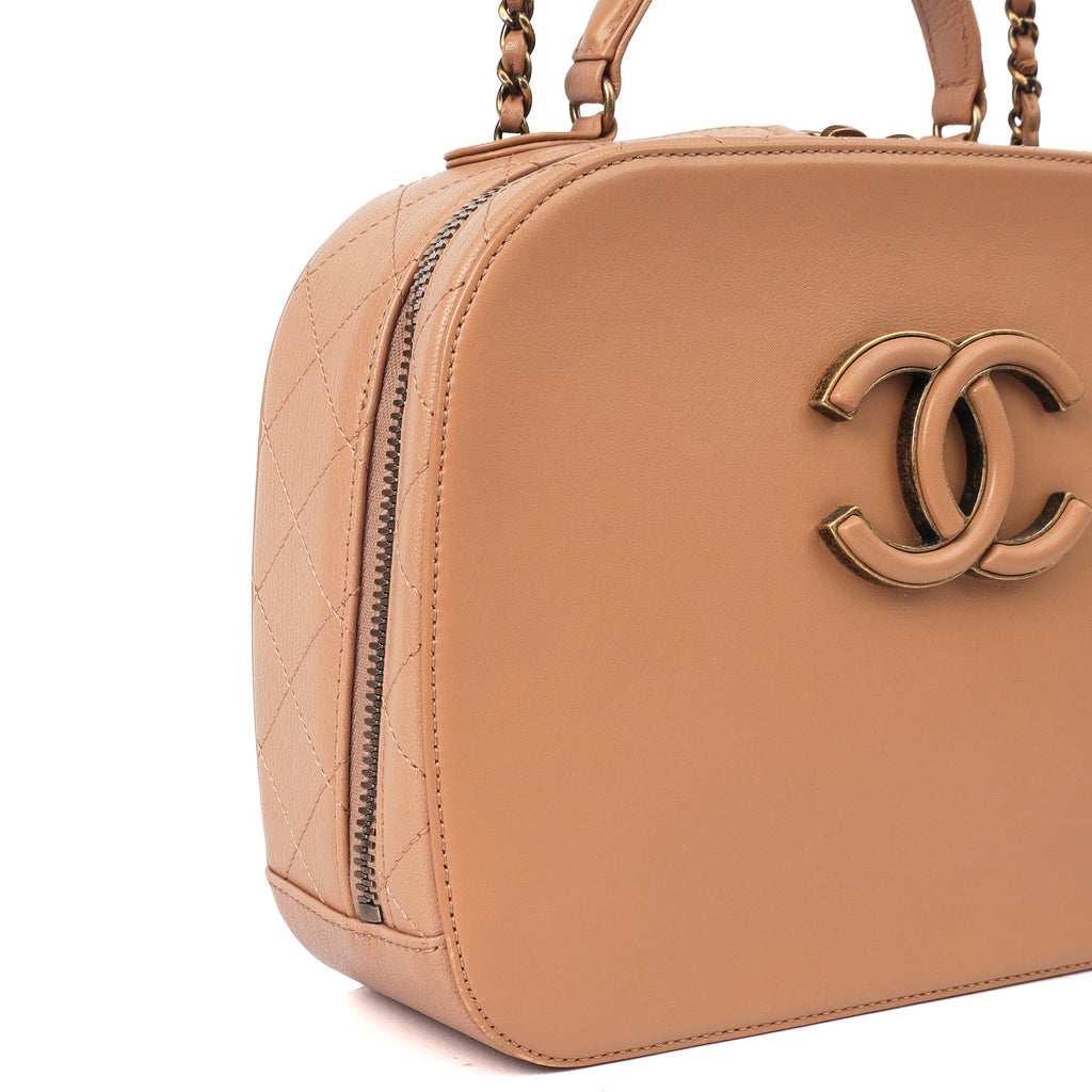 Chanel Cross Body Vanity Case in Brown, Leather