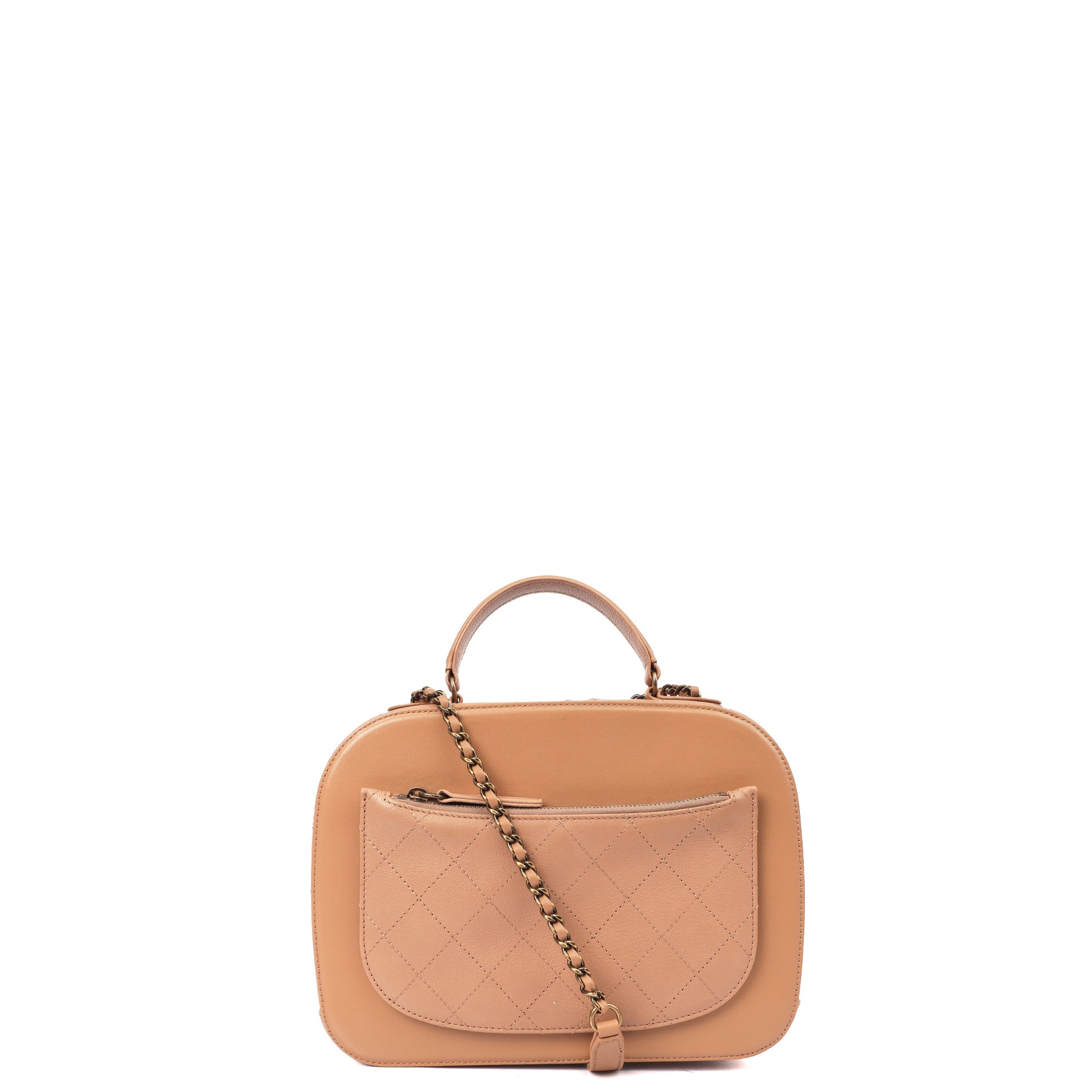 Chanel Cross Body Vanity Case in Brown, Leather