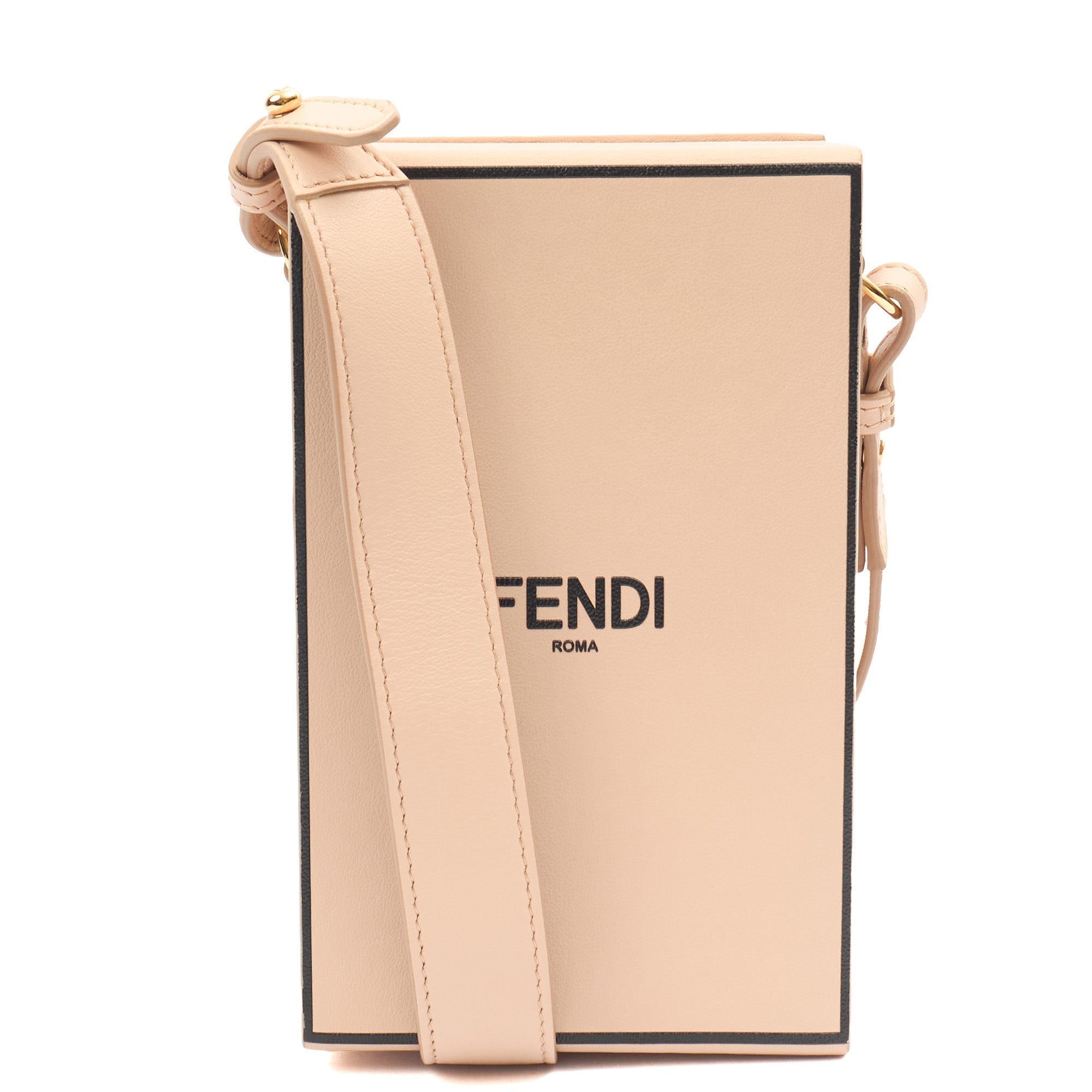 Fendi Cross Body Vertical Box Bag in Pink, Leather
