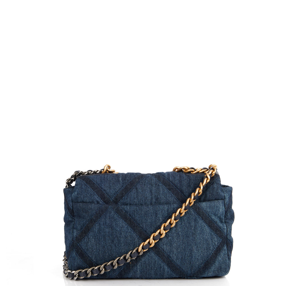 Chanel Shoulder Bag Chanel 19 in Navy, Fabric