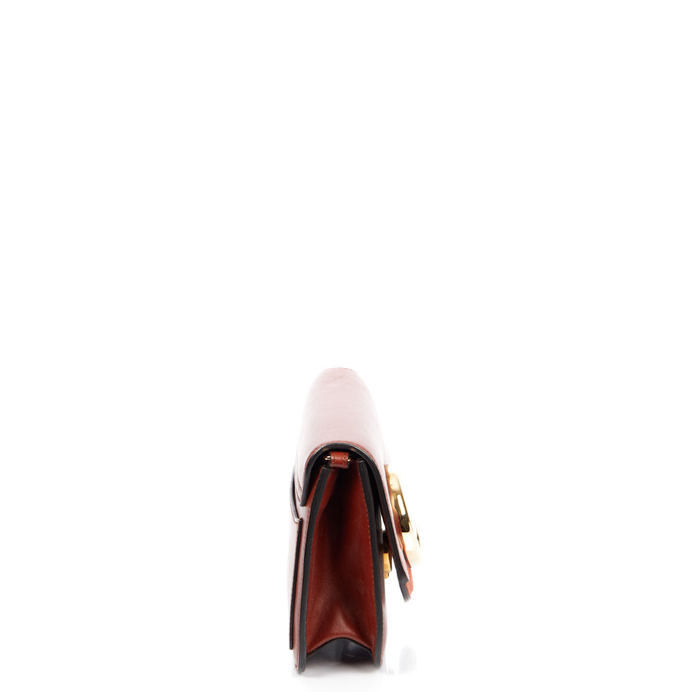 Chloe Shoulder Bag Chloe C - Small in Red, Calfskin Leather