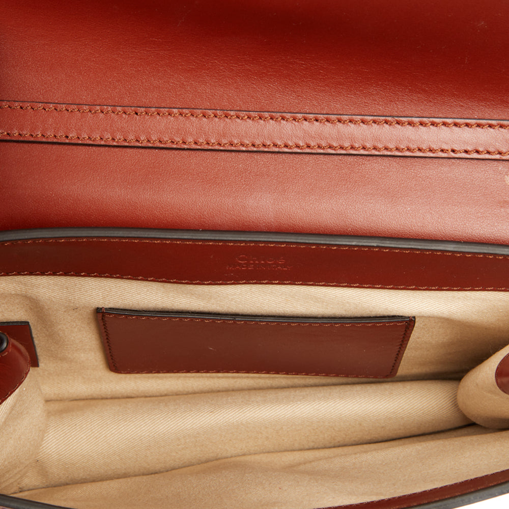 Chloe Shoulder Bag Chloe C - Small in Red, Calfskin Leather