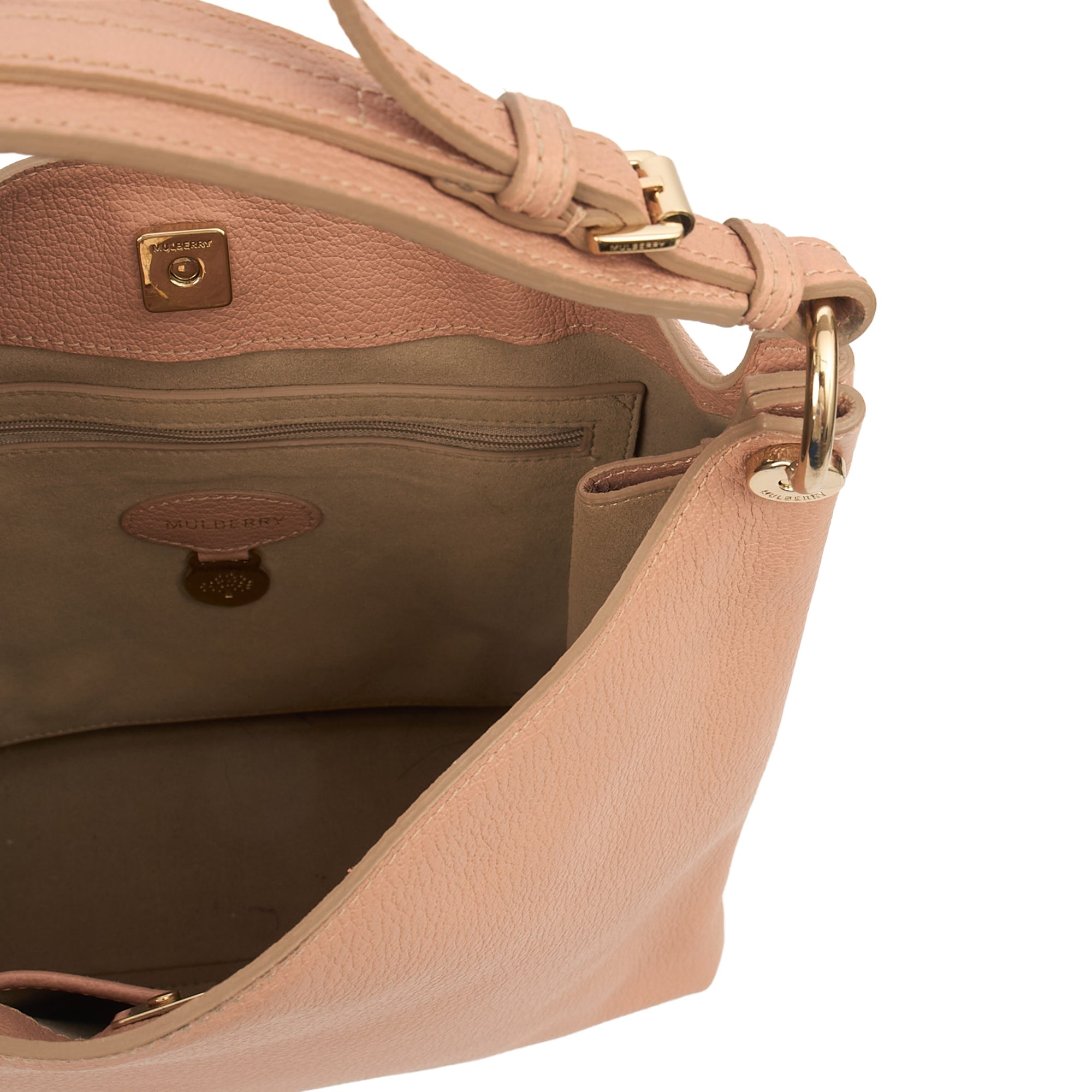 Mulberry Shoulder Bag Freya in Rose Petal, Leather