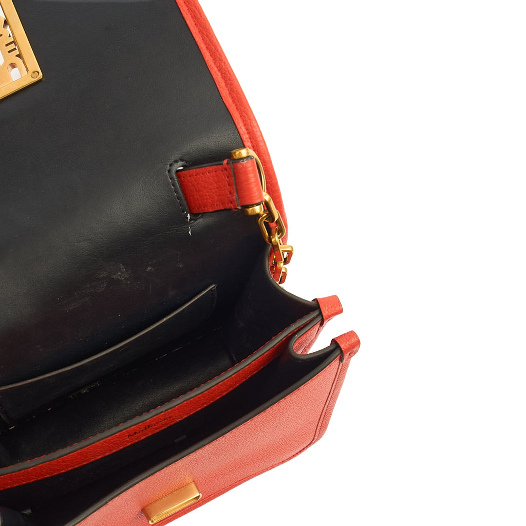 Mulberry Cross Body Sadie - Square in Orange, Calfskin Leather