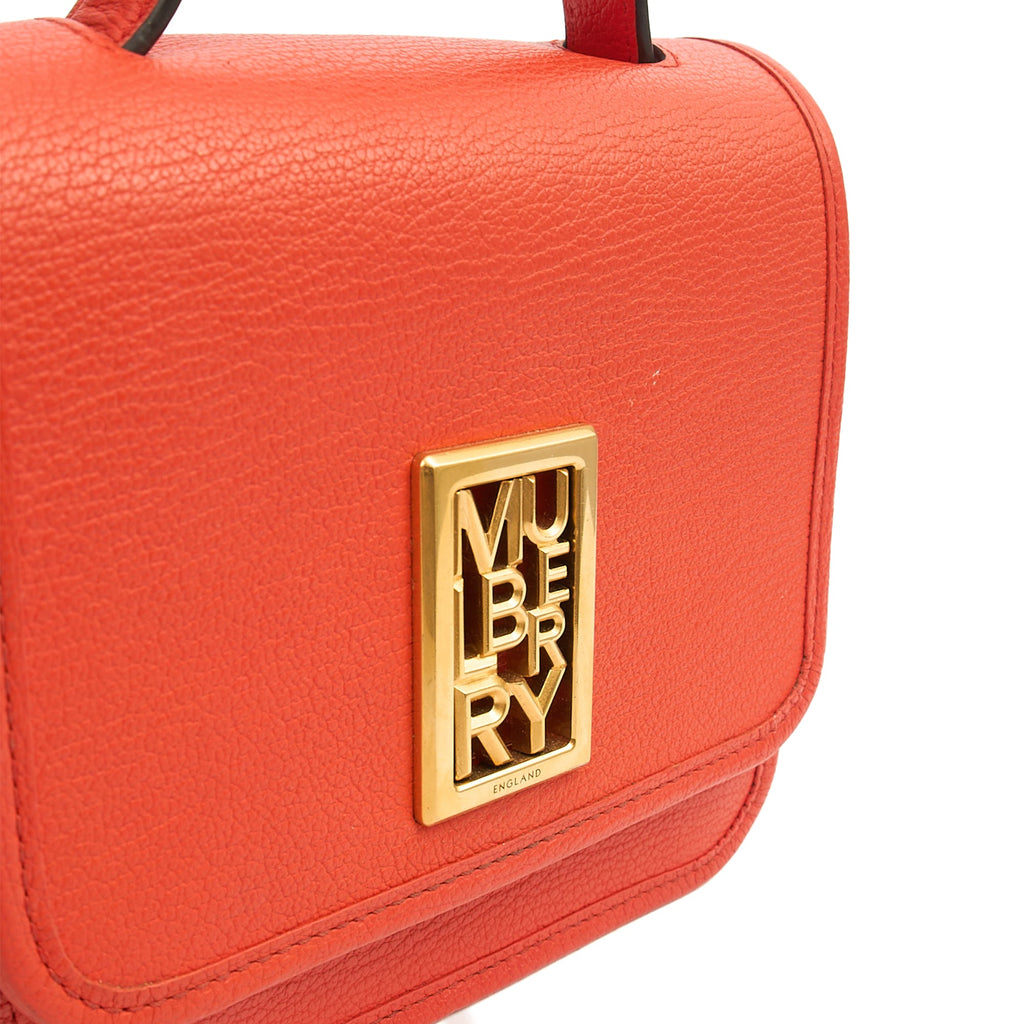 Mulberry Cross Body Sadie - Square in Orange, Calfskin Leather