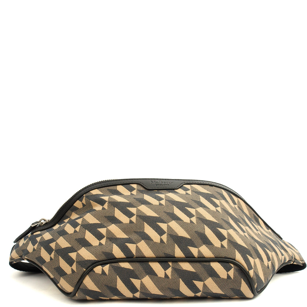 Mulberry Cross Body Belt Bag in Green, Fabric