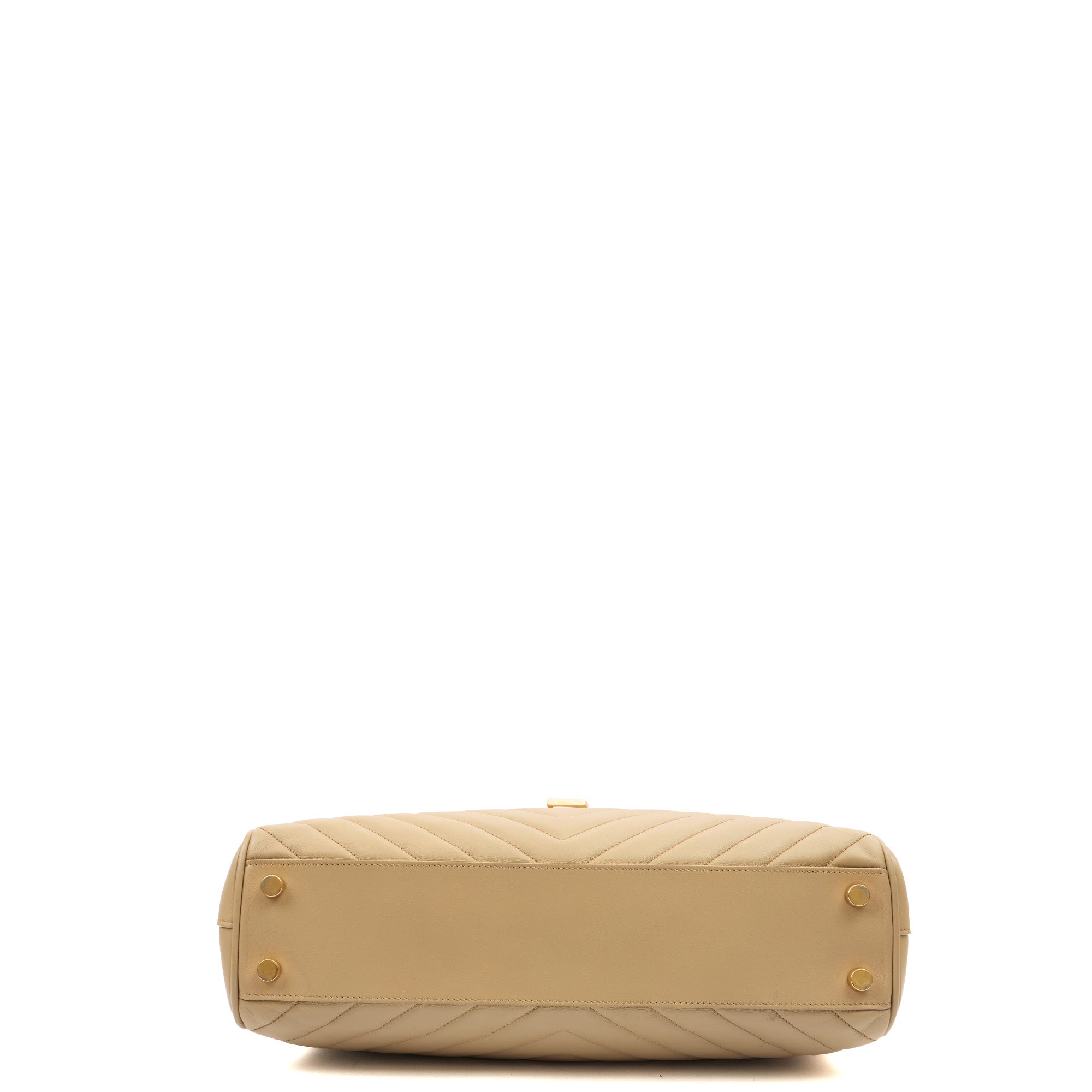 Saint Laurent Tote Monogram Tote in Green, Calfskin Leather