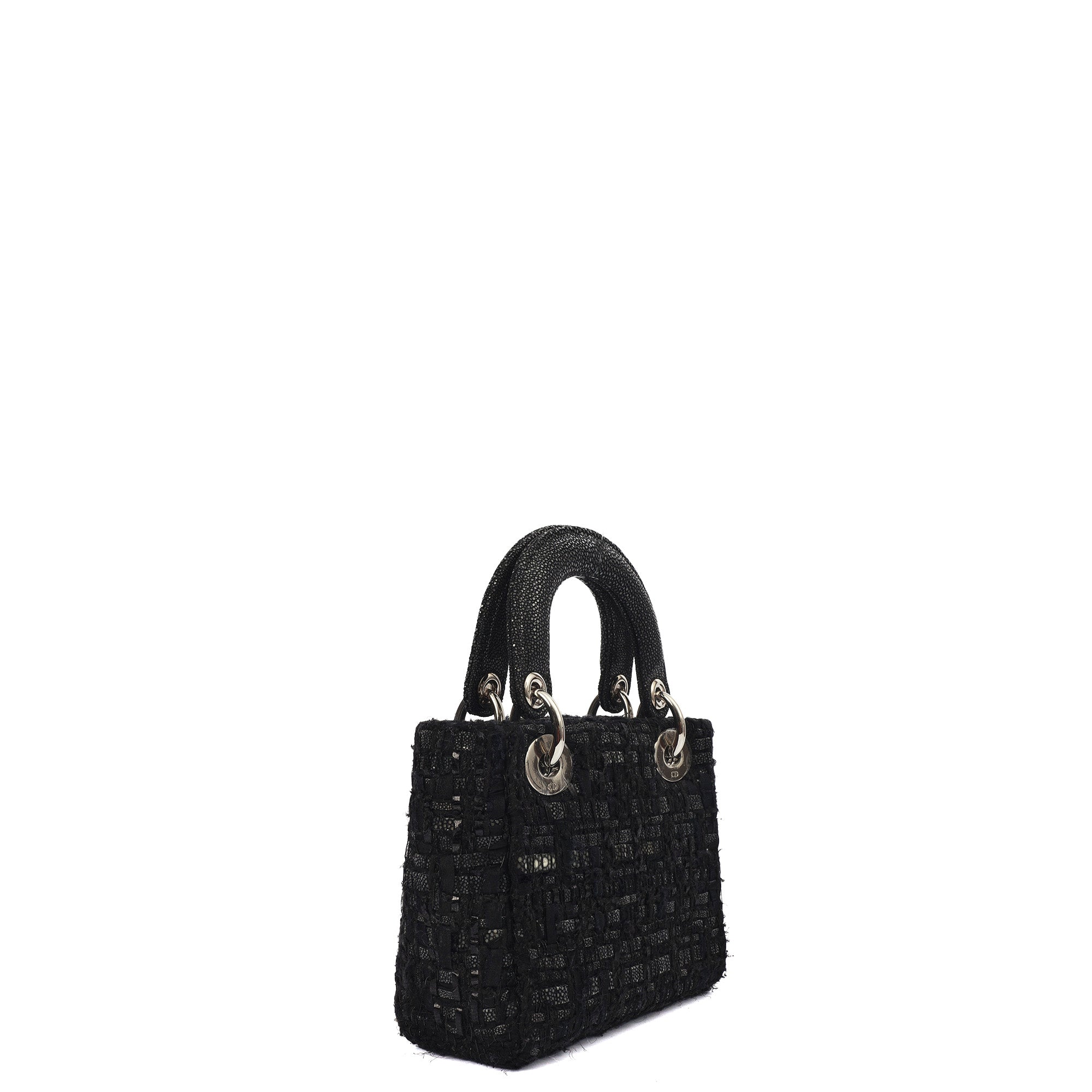 Christian Dior Top Handle Lady Dior - Mini in Black, Alligator Leather