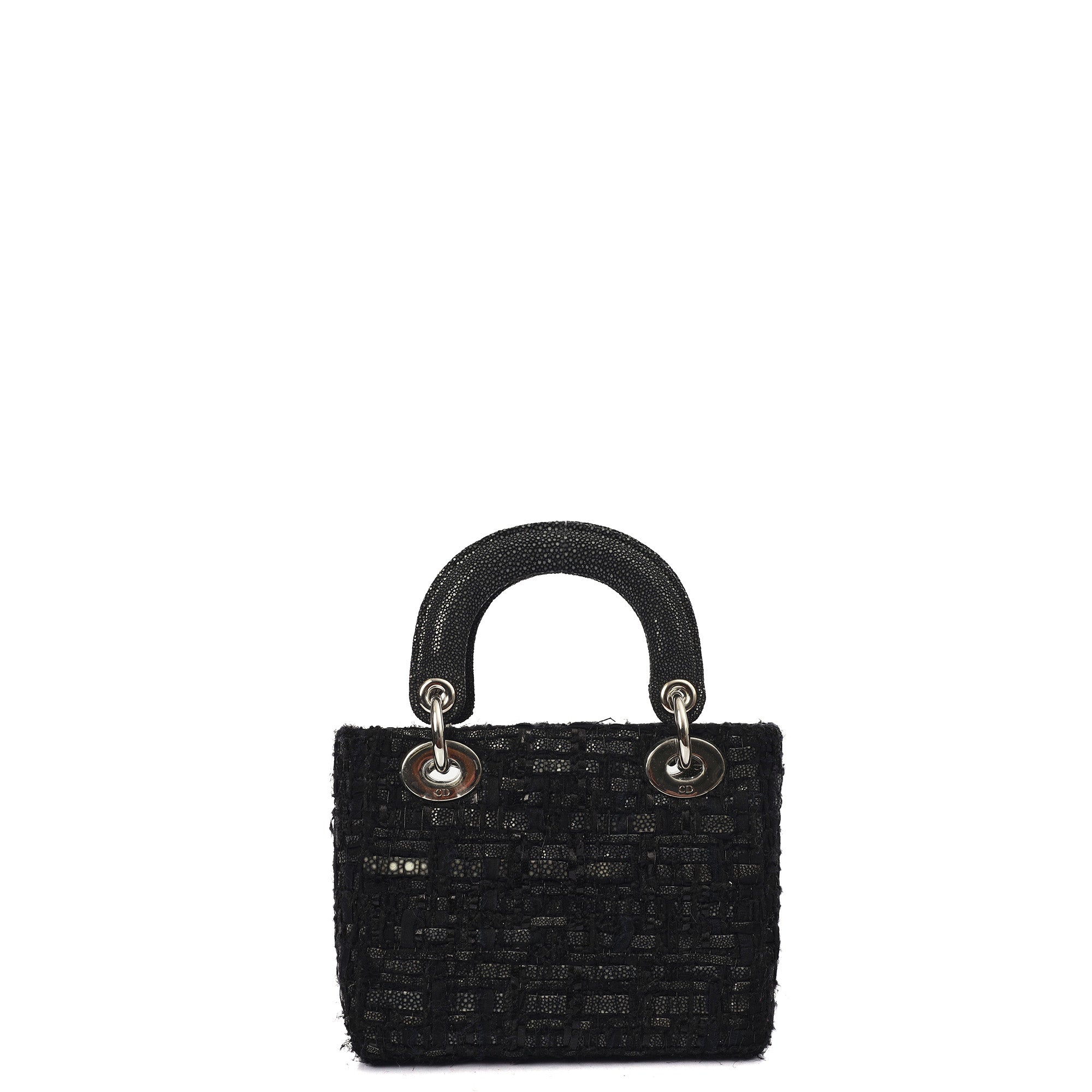 Christian Dior Top Handle Lady Dior - Mini in Black, Alligator Leather