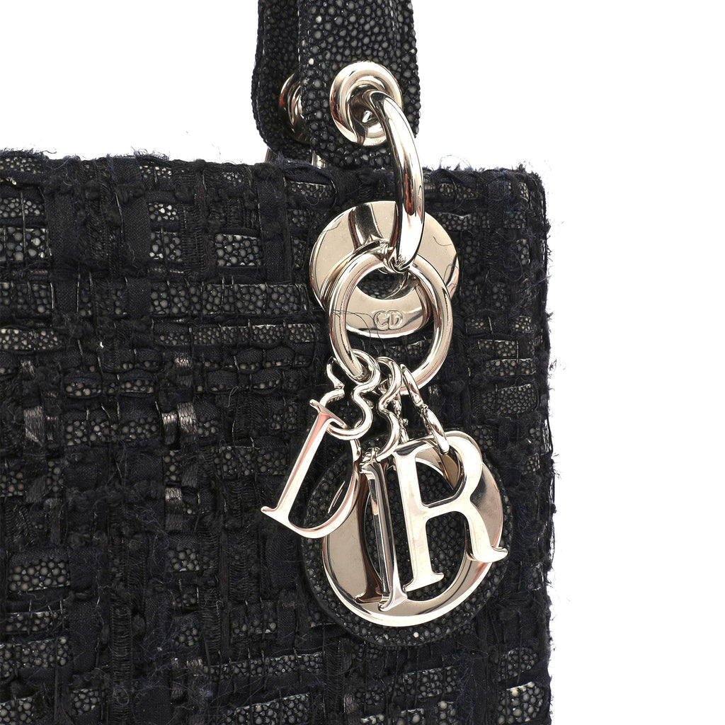 Christian Dior Top Handle Lady Dior - Mini in Black, Alligator Leather