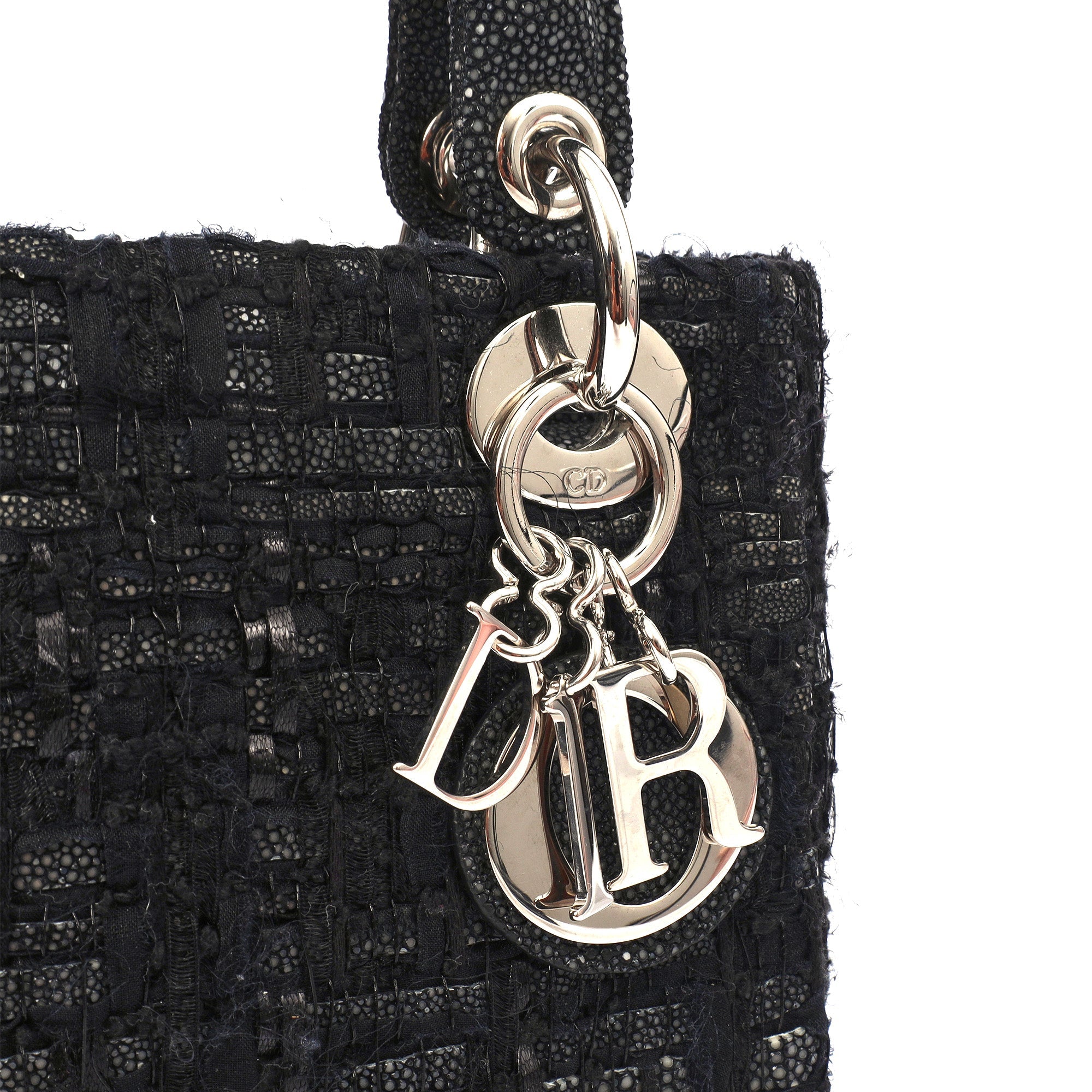 Christian Dior Top Handle Lady Dior - Mini in Black, Alligator Leather