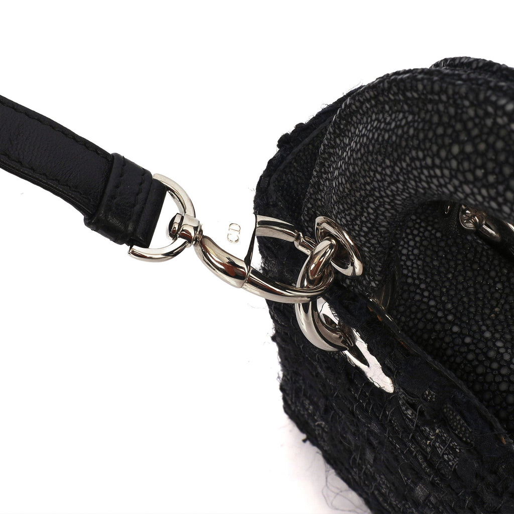 Christian Dior Top Handle Lady Dior - Mini in Black, Alligator Leather