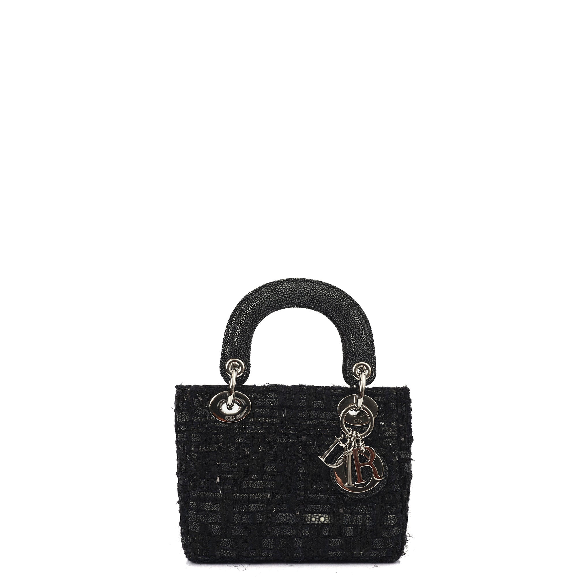 Christian Dior Top Handle Lady Dior - Mini in Black, Alligator Leather