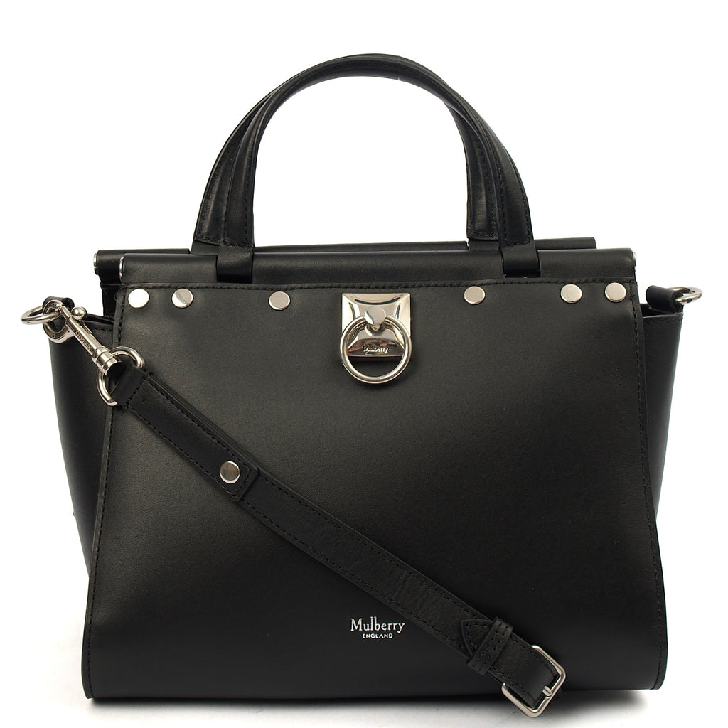 Mulberry Top Handle Iris in Black, Leather