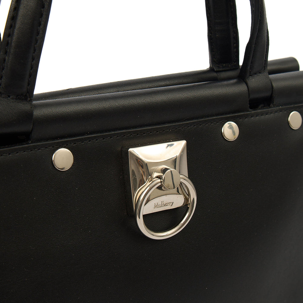 Mulberry Top Handle Iris in Black, Leather