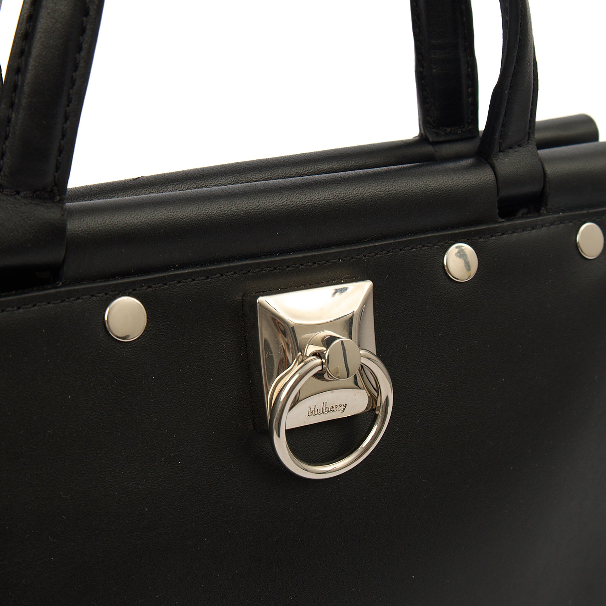 Mulberry Top Handle Iris in Black, Leather