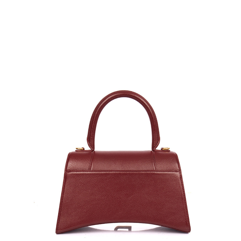 Balenciaga Top Handle Hourglass Top Handle Small in Red, Veau (Calfskin)