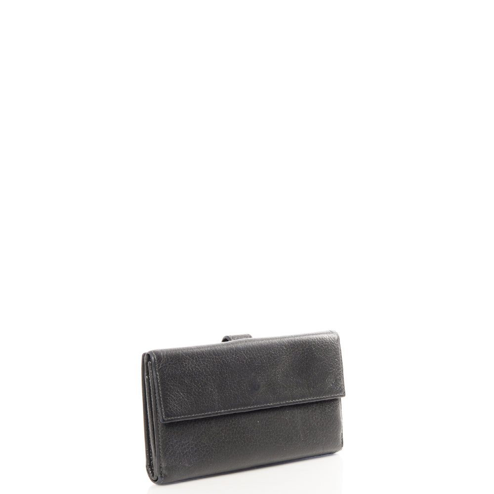 Mulberry Purse Wallet in Black, Calfskin Leather