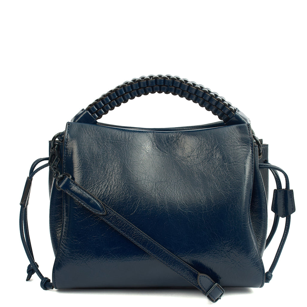 Mulberry Cross Body Iris - Small in Navy, Crinkle Patent