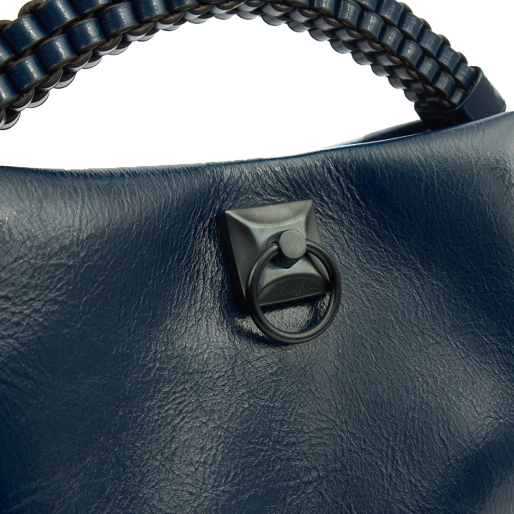 Mulberry Cross Body Iris - Small in Navy, Crinkle Patent