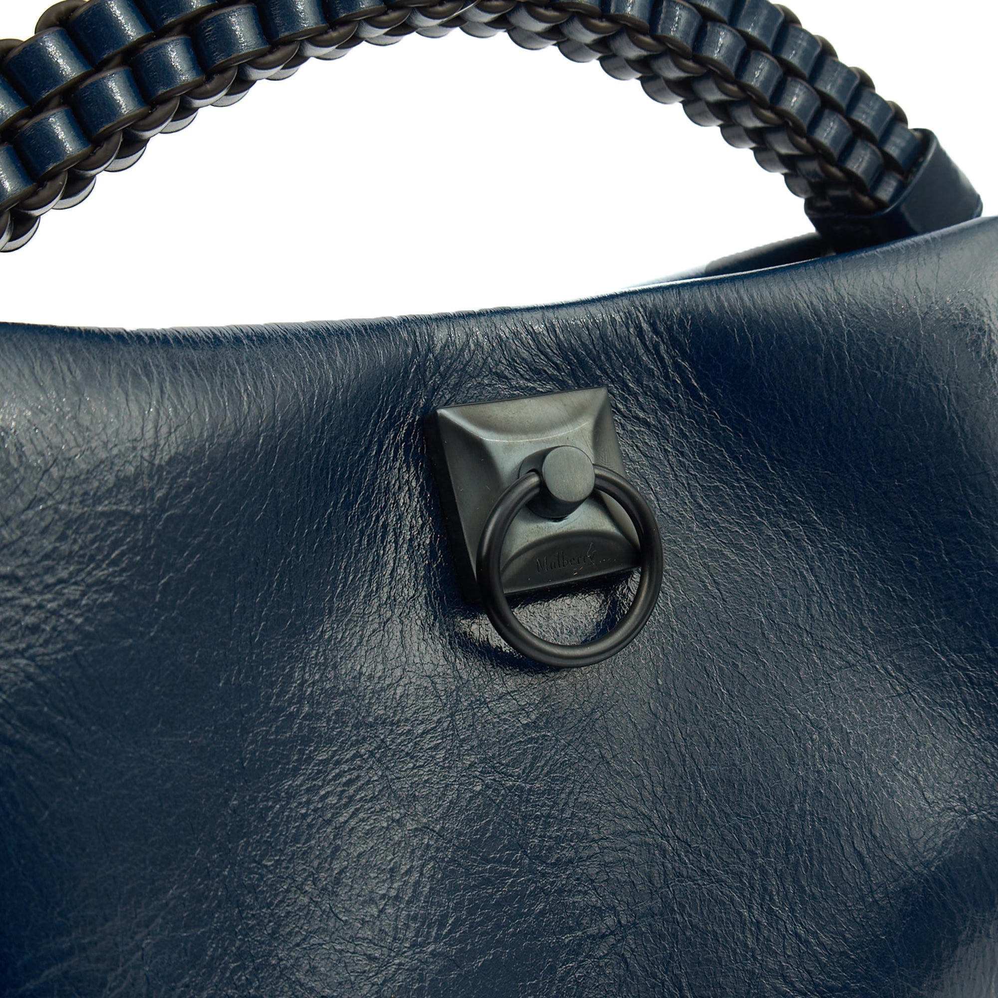 Mulberry Cross Body Iris - Small in Navy, Crinkle Patent
