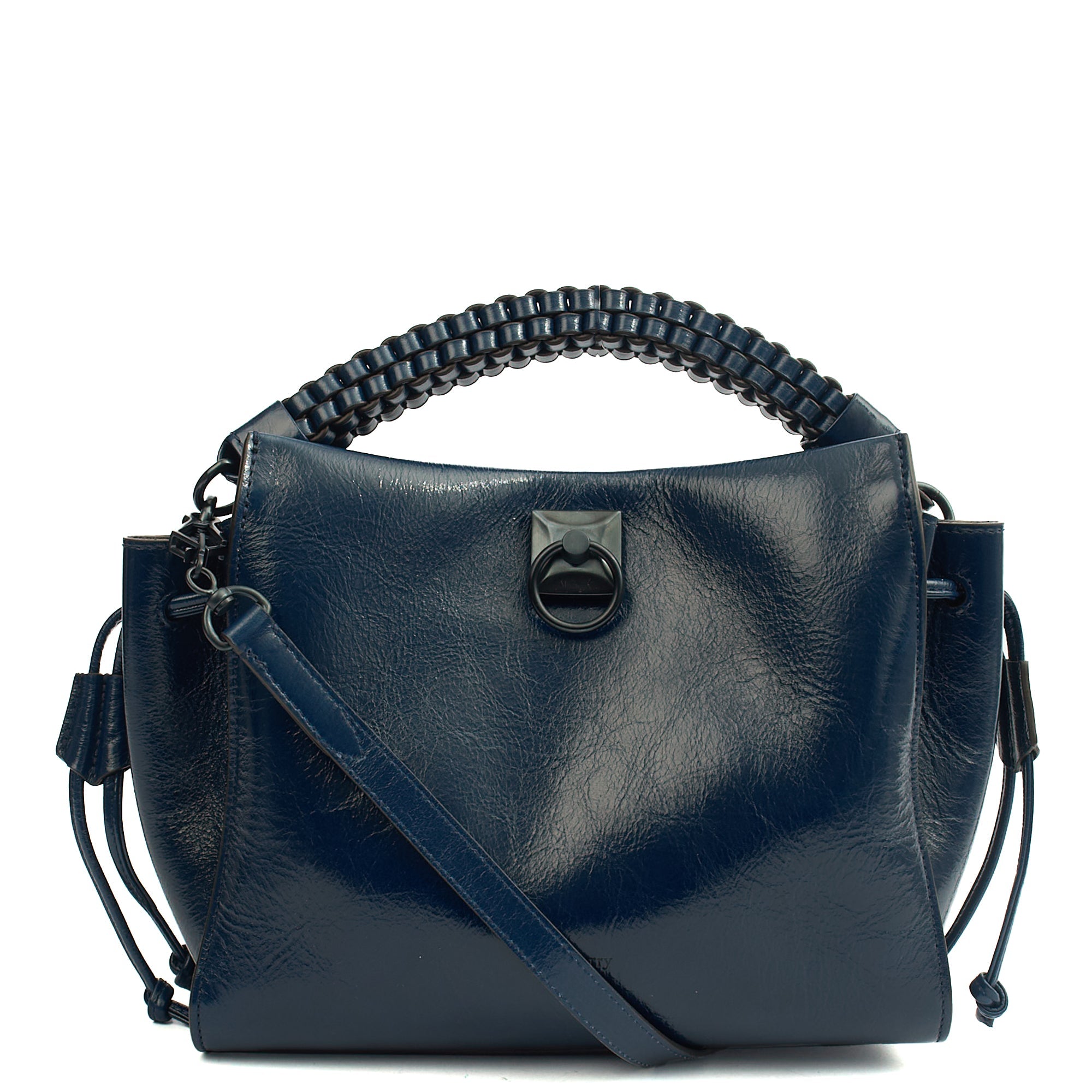 Mulberry Cross Body Iris - Small in Navy, Crinkle Patent