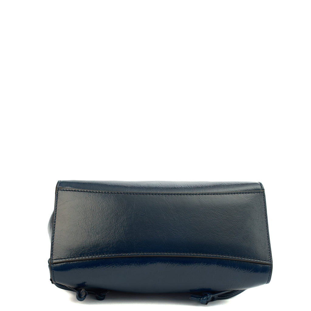 Mulberry Cross Body Iris - Small in Navy, Crinkle Patent